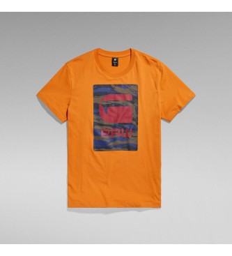 G-Star Kamuflažna majica oranžna