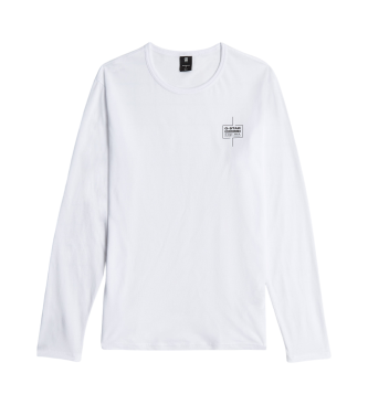 G-Star T-shirt Logtipo no peito branco