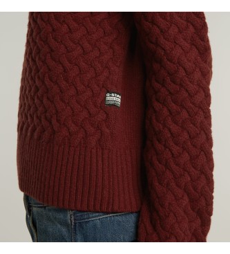 G-Star Chunky Skipper Sweater maroon