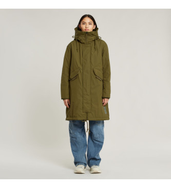 G-Star Parka com capuz e rabo de peixe verde