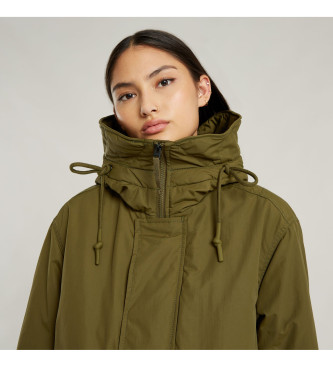 G-Star Parka verde a coda di pesce con cappuccio