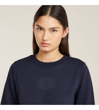 G-Star Sweatshirt Logo Crew navy