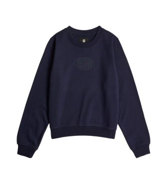 G-Star Sweatshirt Logo Crew navy