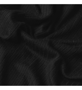 G-Star Logo Slim Rib Mock T-Shirt svart  
