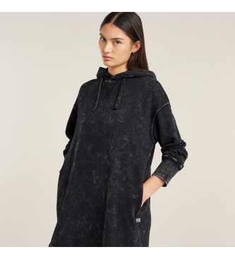 G-Star Dress Loose Overdyed Hooded Sweater   svart