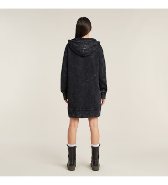 G-Star Dress Loose Overdyed Hooded Sweater   svart