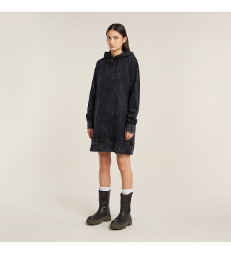 G-Star Dress Loose Overdyed Hooded Sweater   svart