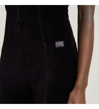 G-Star Wijd uitlopende fluwelen jumpsuit zwart