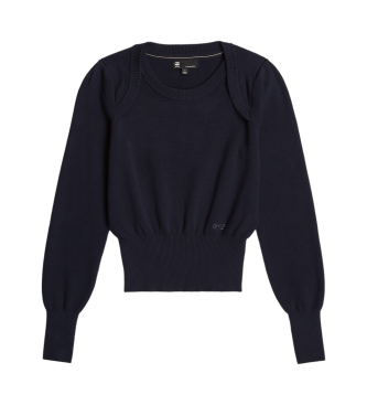 G-Star Pullover Moto Slim Knitted navy  