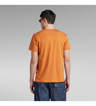 G-Star T-shirt med flera logotyper orange