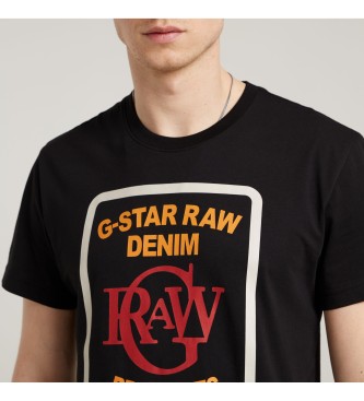 G-Star T-shirt grfica preta