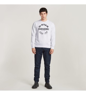 G-Star Originals logotyp sweatshirt vit 