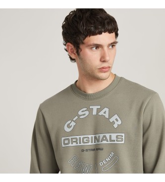 G-Star Felpa grigia con logo Originals