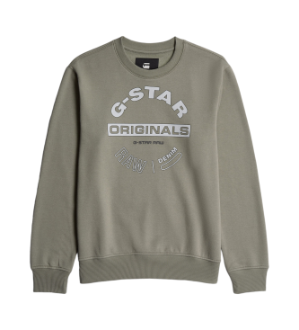 G-Star Felpa grigia con logo Originals