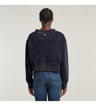 G-Star Overdyed Cropped Logo Loose navy sweatshirt  