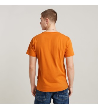 G-Star Majica Pobarvana oranžna