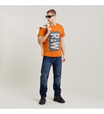 G-Star T-shirt peint en orange