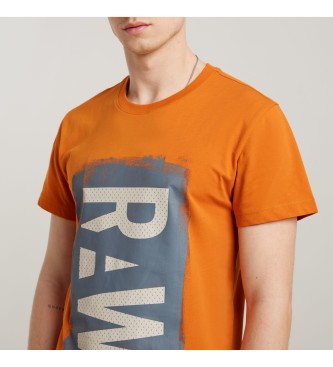 G-Star Camiseta Painted naranja