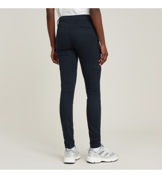 G-Star Pantaloni blu scuro skinny alti a forma di G Blossite