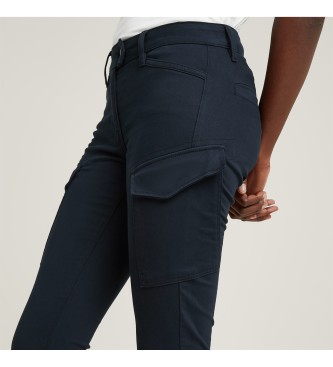 G-Star Pantaloni blu scuro skinny alti a forma di G Blossite