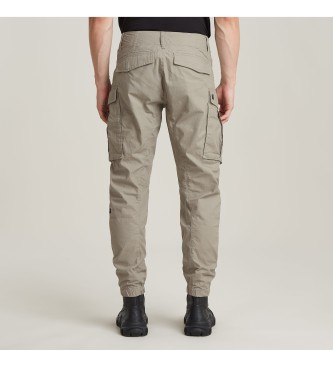 G-Star Pantaloni cargo grigi con risvolto affusolato regolare 3D