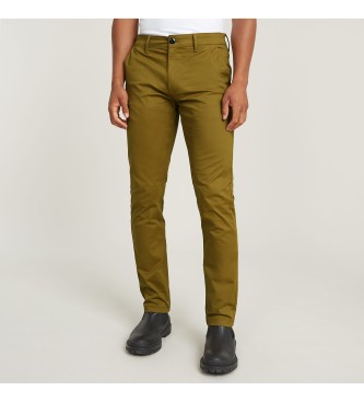 G-Star Brązowe spodnie chino slim