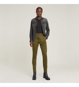 G-Star Weld hoge skinny broek groen