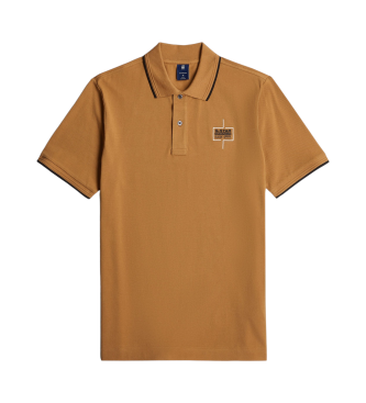 G-Star Polo Chest Logo Striped brown