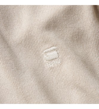 G-Star Polo lavorata a maglia beige
