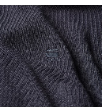 G-Star Polo lavorata a maglia grigia