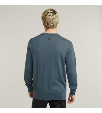 G-Star Premium Core R-Strickpullover blau