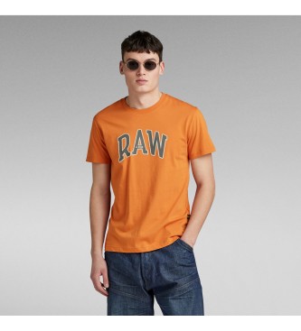 G-Star T-shirt arancione soffio grezzo
