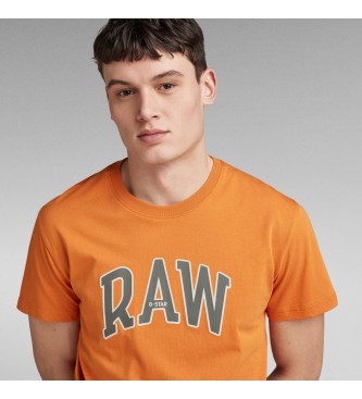 G-Star Camiseta Puff Raw naranja