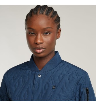 G-Star Navy Quilted Bomber Jacket