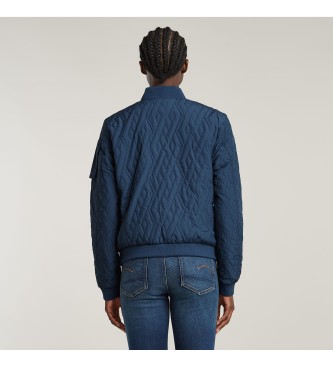 G-Star Navy Quilted Bomber Jacket