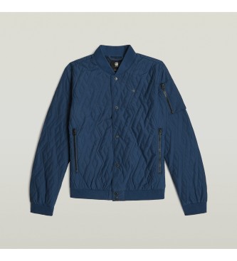 G-Star Navy Quilted Bomber Jacket