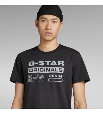 G-Star Odsevna majica Originals črna