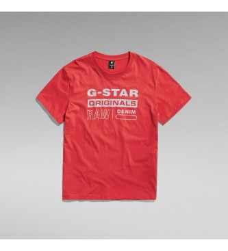 G-Star T-shirt reflectora Originals vermelha