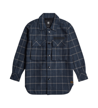 G-Star Niebieski overshirt o regularnym kroju