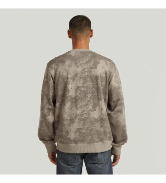 G-Star Allover Print Sweatshirt khaki