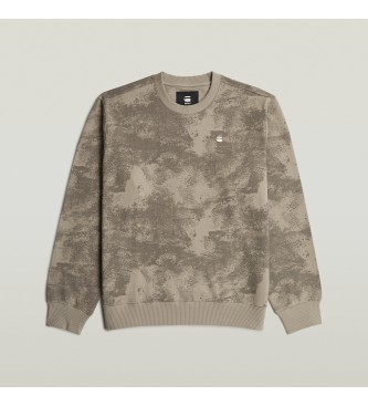 G-Star Allover Print Sweatshirt khaki