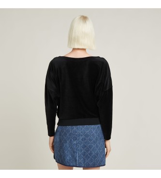 G-Star Batwing sweatshirt i sammet svart