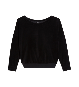 G-Star Sweat-shirt en velours Batwing noir