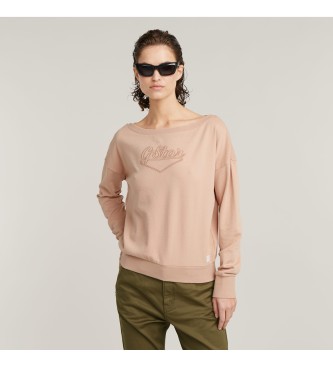 G-Star Boat Neck Loose Sweatshirt pink