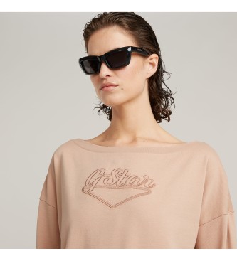 G-Star Boat Neck Loose Sweatshirt pink