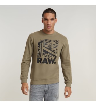 G-Star Sweatshirt Constructie bruin