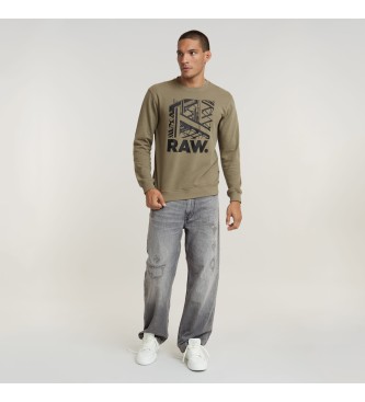 G-Star Sweatshirt Constructie bruin