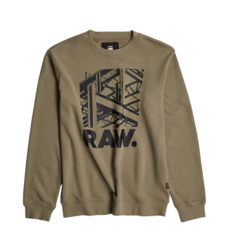 G-Star Sweatshirt Constructie bruin