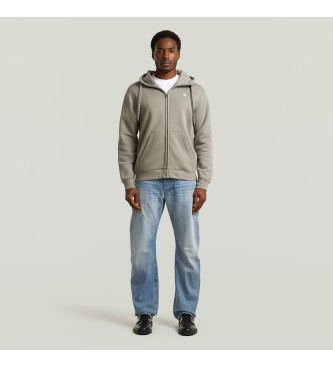 G-Star Felpa con cappuccio e zip Premium Core beige verdastro