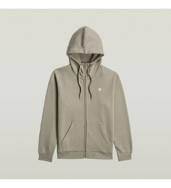 G-Star Felpa con cappuccio e zip Premium Core beige verdastro